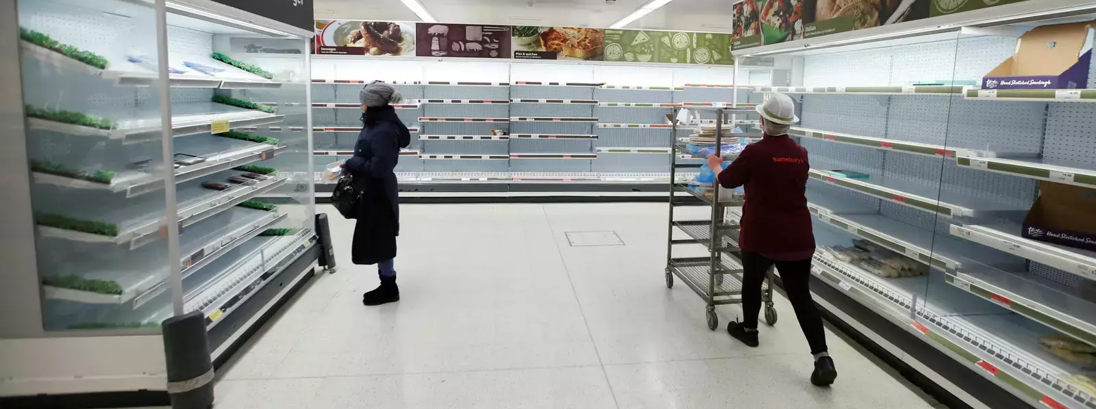 Empty Grocery Store Shelves